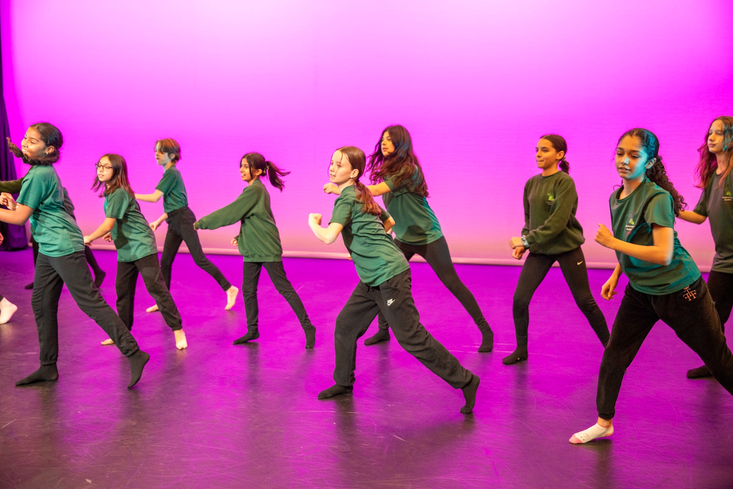 Local schools enjoying a performance at RAD HQ studio theatre