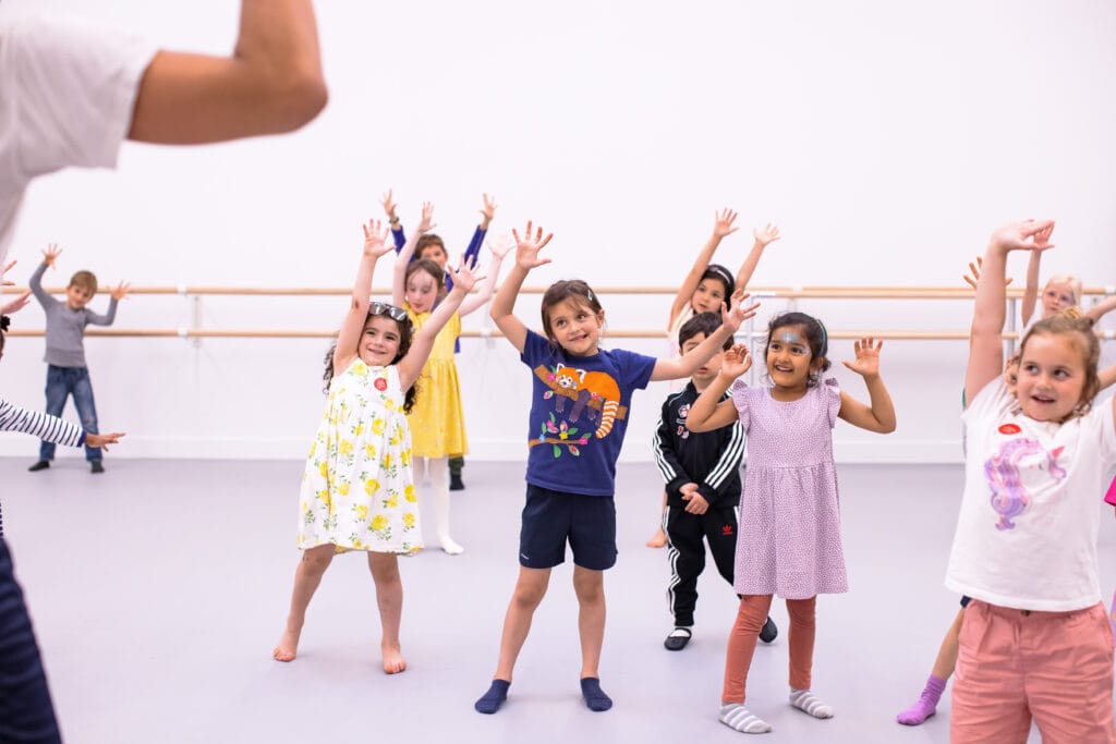 young dancers dancing happily during RAD Community Day at RAD headquarters studio