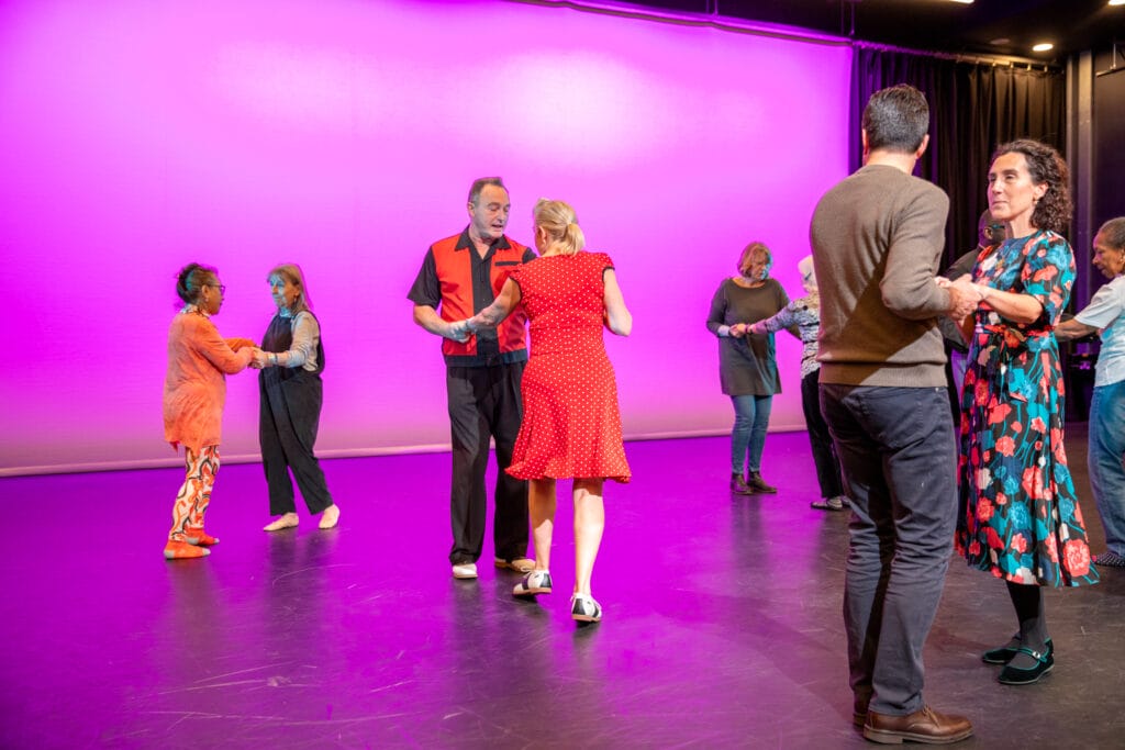 senior Wandsworth community dancing at the RAD headquarters Aud Jebson Studio theatre