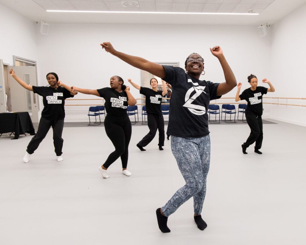 the Battersea and Wandsworth community dancing at the RAD headquarters studio