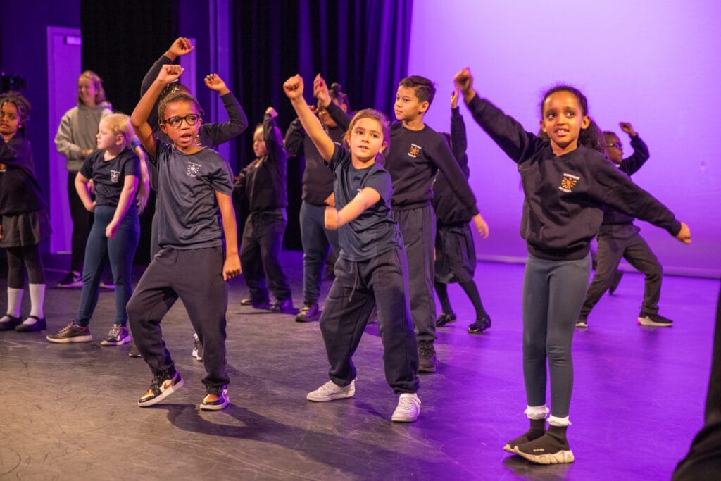 school performing at RAD Community Day at the RAD headquarters Aud Jebson Studio Theatre