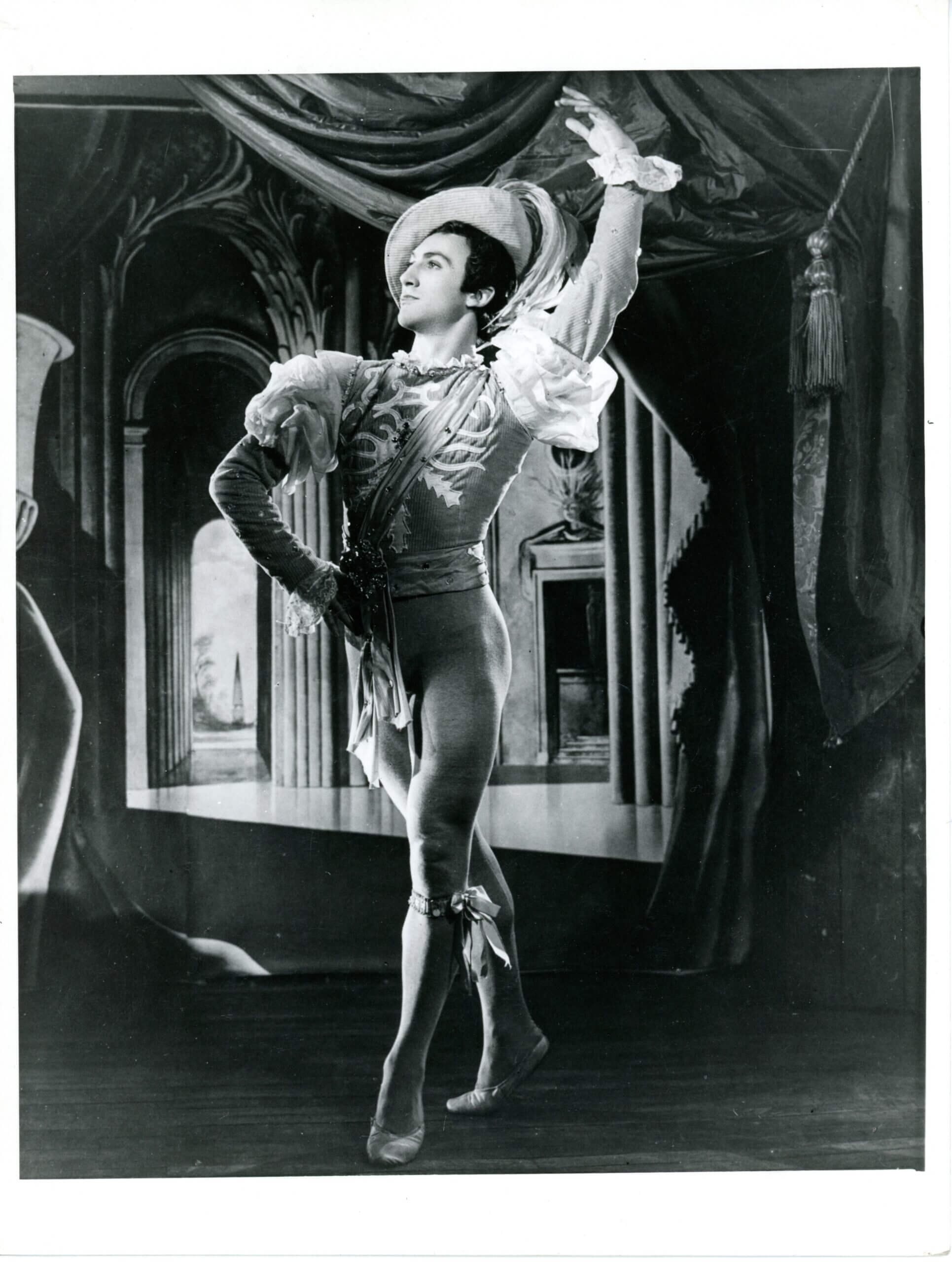 Dance scholarship recipient John Hart in a 1949 production of Cinderella