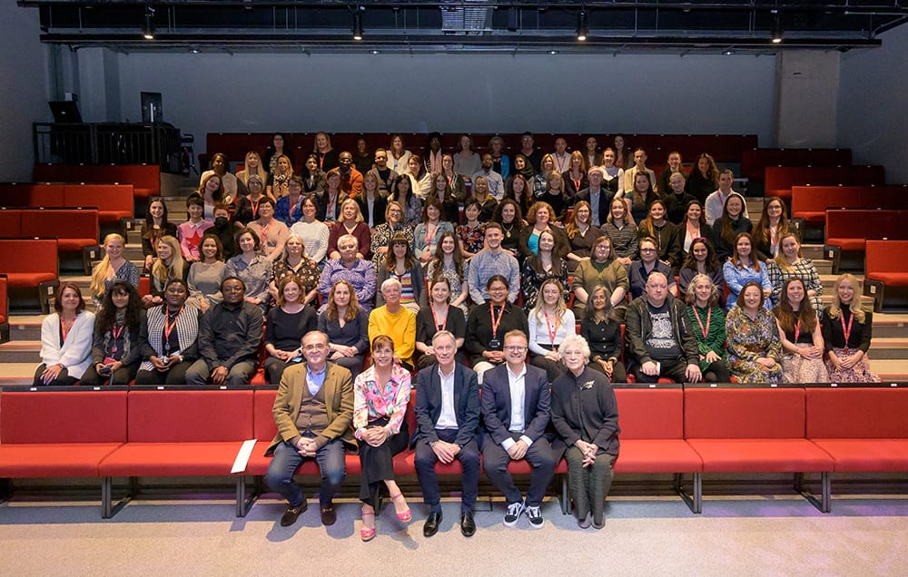 RAD staff in Aud Jebsen studio theatre at building opening in 2022