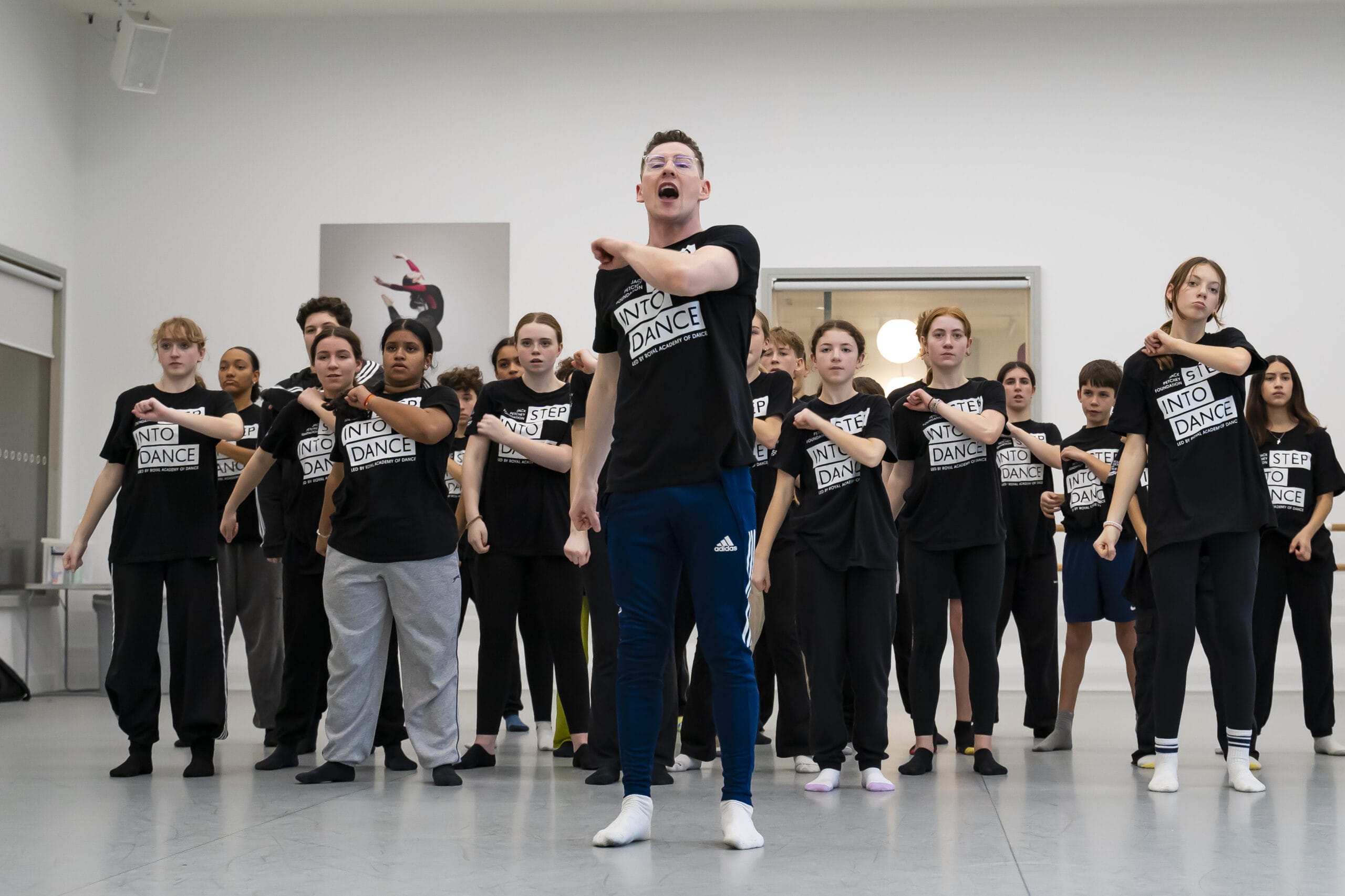 Step practitioner leading class in RAD HQ