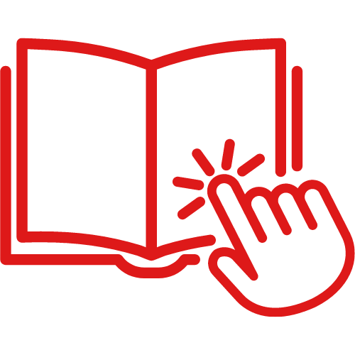 red interactive publication icon