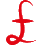 Red pound symbol (£) icon